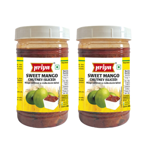 Priya sladké mangové chutney v PET láhvi (Balení 2x 300g) 600g