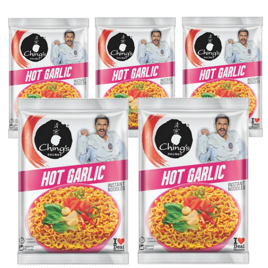 Chings Secret Hot Garlic Instant Noodles (Bundle of 5 x 60g) - Sale Item [BBD: 05 June 2025]