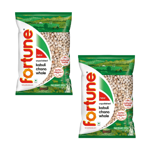 Fortune White Chickpeas / Kabuli Chana (Bundle of 2 x 500g) - 1Kg