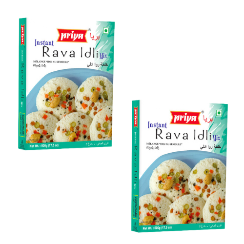 Priya Instant Rava Idli Mix (Bundle of 2 x 500g)