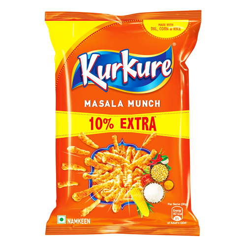 Kurkure Masala Munch / Kořeněné křupky (90g) - SLEVA! [DMT: 31. leden 2025]