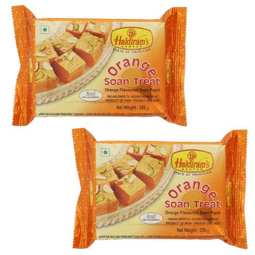 Haldiram's Orange Soan Papdi (Bundle of 2 x 250g)