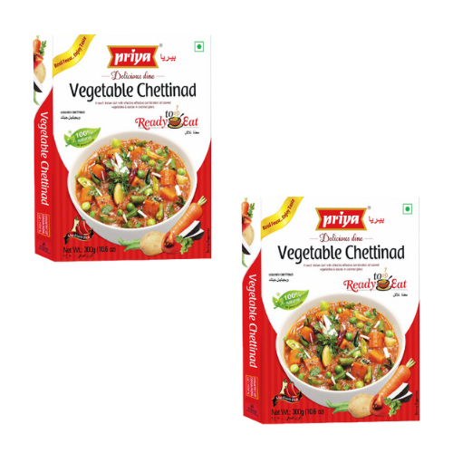 Priya Ready to Eat Vegetable Chettinad (Bundle of 2 x 300g)