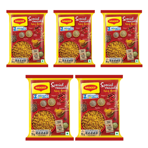 Maggi 2-Minute Noodles Special Masala (Bundle of 5 x 70g)