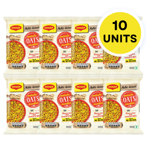 Maggi Nutri-Licious Masala Oats Noodles (Bundle of 10 x 72.5g)