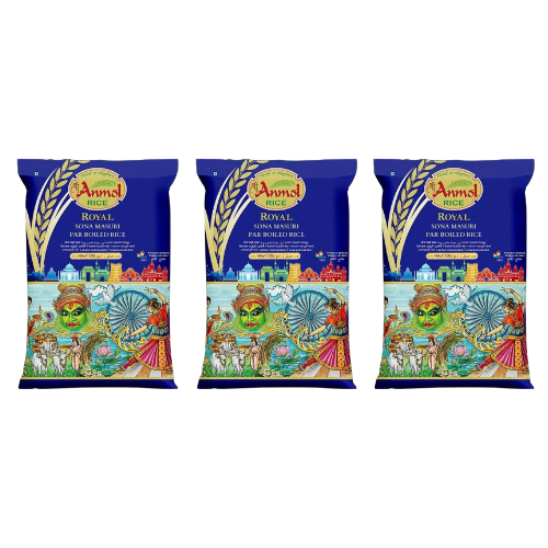 Anmol Sona Masoori Boiled Rice (Bundle of 3 x 10kg)