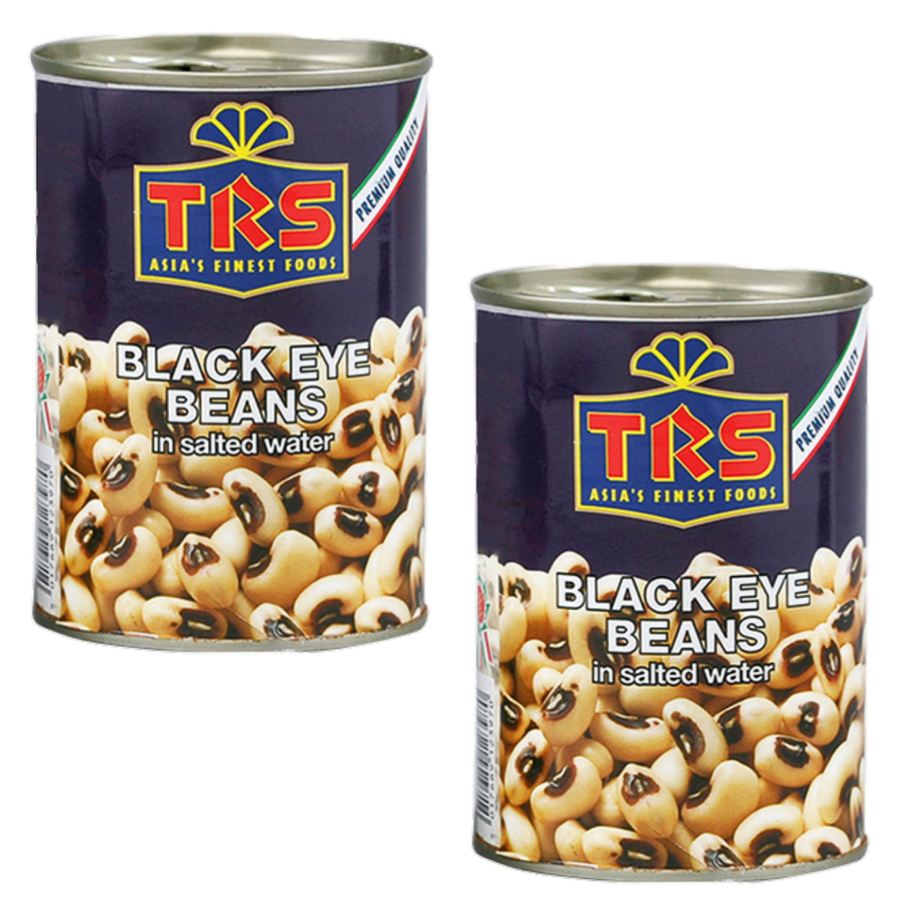 TRS Canned Black Eye Beans Tin / Konzervované černooké fazole  (Balení 2 x 400g) 800g