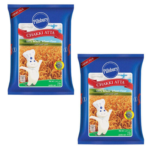 Pillsbury Chakki Atta / Celozrnná mouka (Balení 2x 5Kg) 10Kg