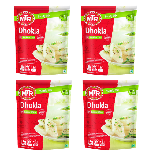 MTR Instant Dhokla Mix / Směs na nadýchané luštěninové kostky (Balení 4 x 200g) 800g