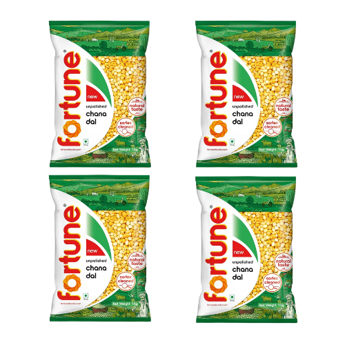 Fortune Chana Dal / Bengal Gram (Bundle of 4 x 500g)