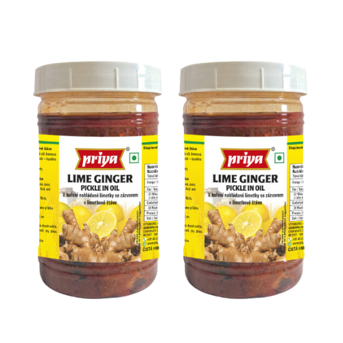 Priya v koření nakládaný citrón se zázvorem (bez česneku) v PET láhvi (Balení 2 x 300g) 600g 