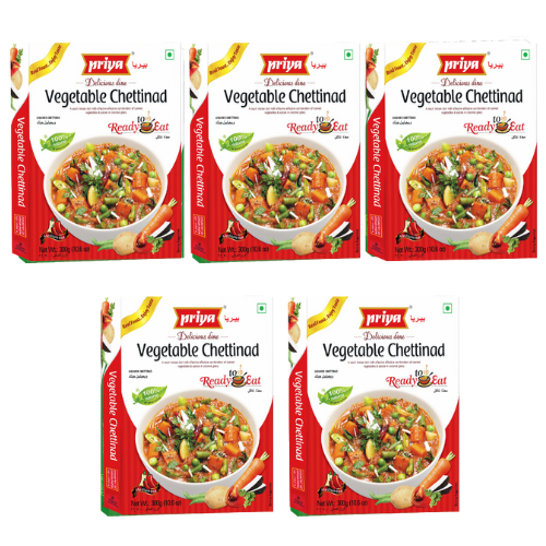 Priya zeleninové kari Chettinad (Balení 5 x 300g) 1,5Kg - Hotové jídlo
