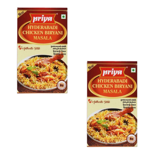 Priya Hyderabadi Chicken Biryani Masala (Bundle of 2 x 50g)