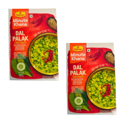 Haldiram Dal Palak - Kořeněná čočka se špenátem (Balení 2 x 300g) - hotové jídlo