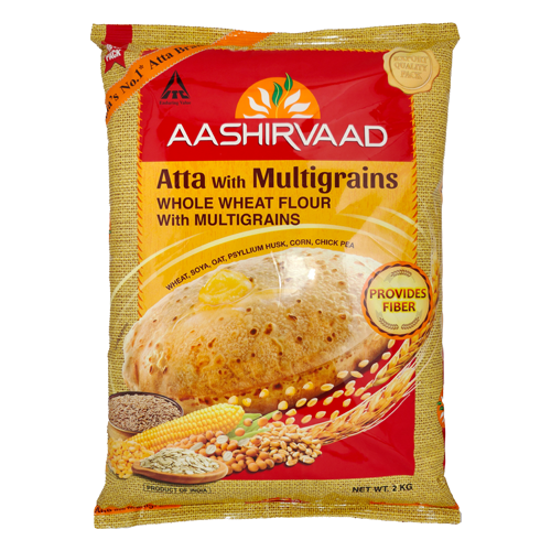 Aashirvaad vícezrnná mouka Atta (2kg) - Poškozený obal