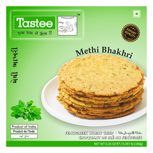 Tastee Bhakhari Methi / Krekry s pískavicí (180g)