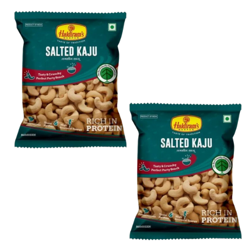 Haldiram's Salted Kaju / Solené kešu ořechy (Balení 2x40 g) 80g