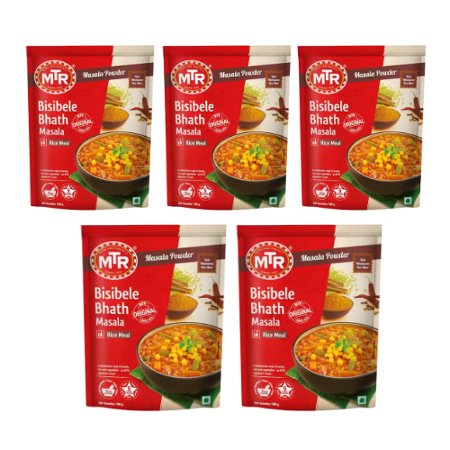 MTR Bisibele Bhath Masala / Směs koření k ochucení rýže (Balení 5 x 100g) 500g
