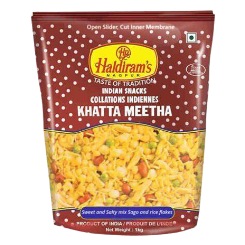 Haldiram's Khatta Meetha / Sladkokyselý křupavý mix (1 kg)