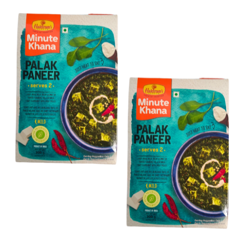 Haldiram's Palak Paneer - panýr se špenátem, hotové jídlo (balení 2 x 300 g)