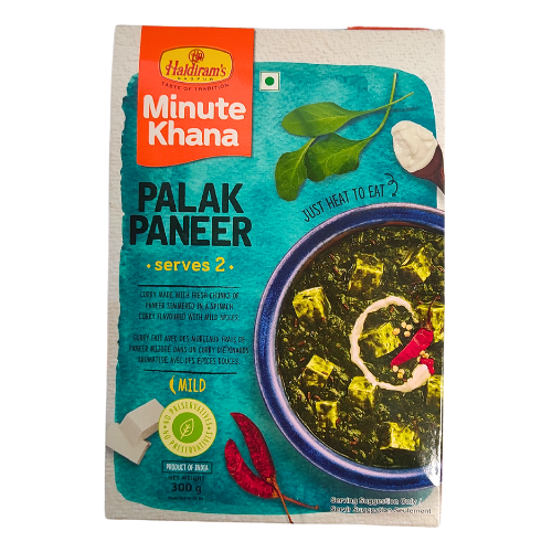 Haldiram's Palak Paneer - panýr se špenátem, hotové jídlo (300 g)