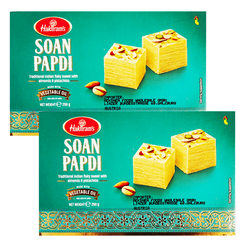 Haldiram Soan Papdi Classic / Křehké kostky (Balení 2 x 250g) 500g