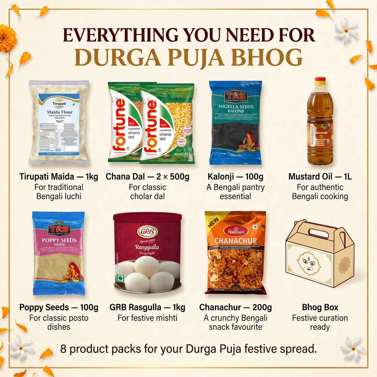 Balíček na oslavu svátku Durga Puja