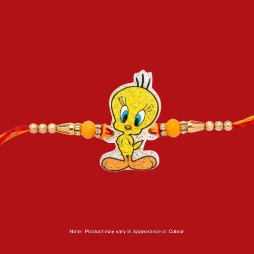 Dětský náramek Rakhi se třpytivým ptáčkem Tweety (1ks)