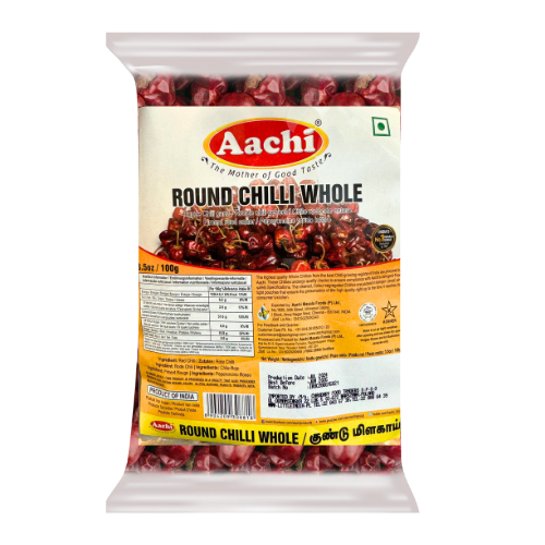 Aachi sušené kulaté červené chilli papričky (100g)