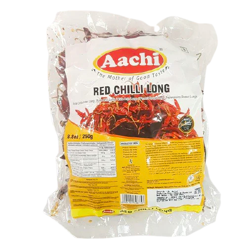 Aachi Dried Red Chillies Long (With Stem) (250g)