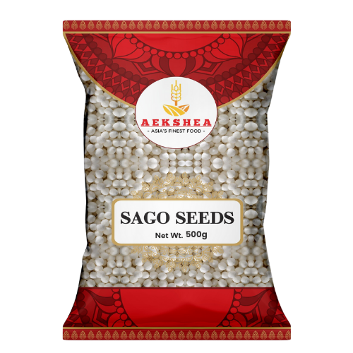 Aekshea Indian Sago Seeds / Tapioka perle, Velké (500g)