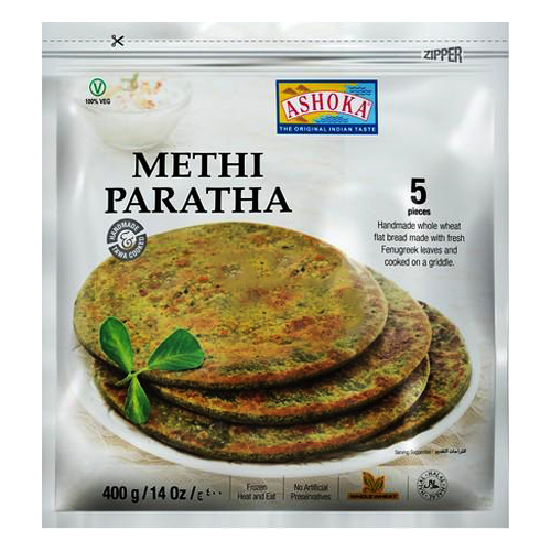 Ashoka Methi Paratha / Indický chléb s pískavicí (400 g) - Mražený produkt !!