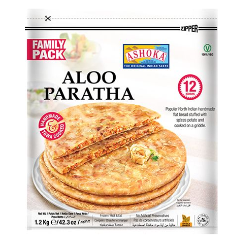 Ashoka Aloo Paratha / Indický chléb s bramborovou náplní (1,2 Kg) - Mražené zboží !!