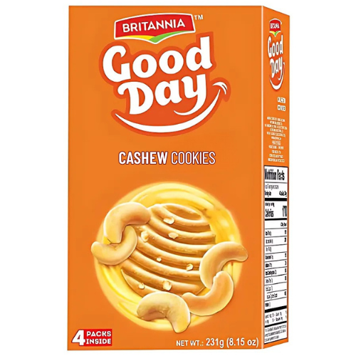 Britannia Good Day sušenky s kešu ořechy (231g)