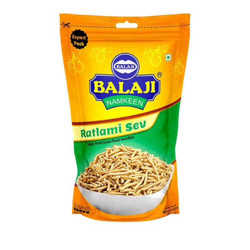 Balaji Ratlami Sev / Kořeněné cizrnové nudličky (400g)