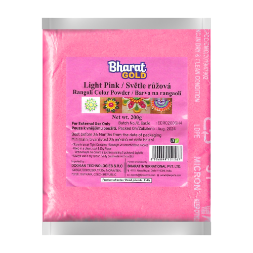 Light Pink Rangoli Colour Powder (200g)