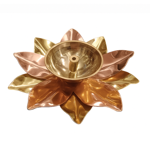 Mosazná lampa na olej ve tvaru lotosového květu (1ks)