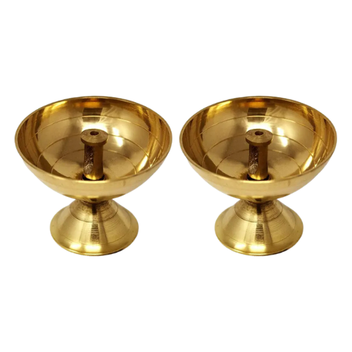 Brass Diya / Oil Lamp (Bundle of 2)