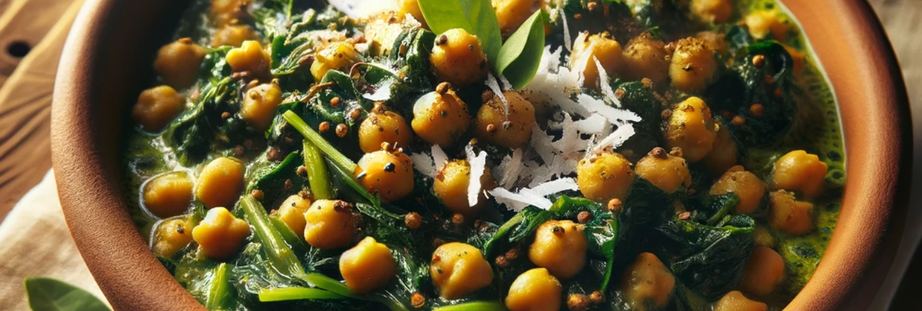 Chana Dal with Spinach and Coconut
