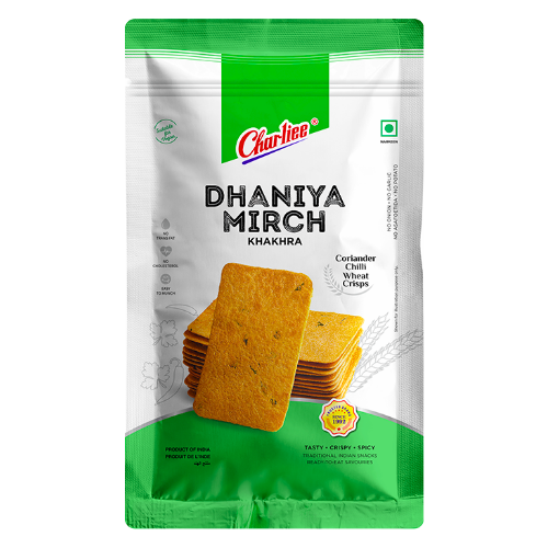 Charliee Mobile Dhania Mirch / Snack s příchutí chilli a koriandru (150g)