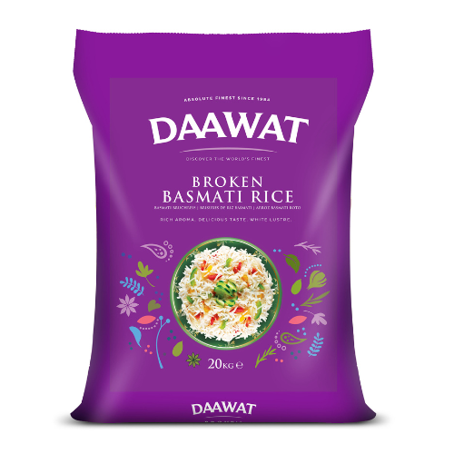 Daawat Broken Basmati Rice (20kg) - Damaged Packaging