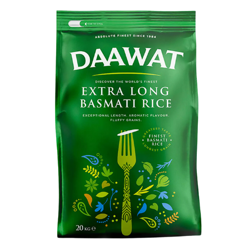 Daawat Extra Dlouhá Basmati Rýže (20kg)