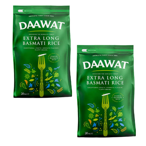 Daawat Extra Dlouhá Basmati Rýže (Balení 2 x 20kg) 40kg