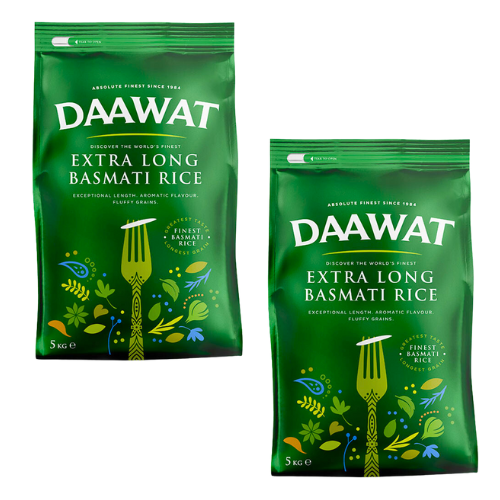 Daawat Extra Long Basmati Rice (Bundle of 2 x 5kg) - 10kg