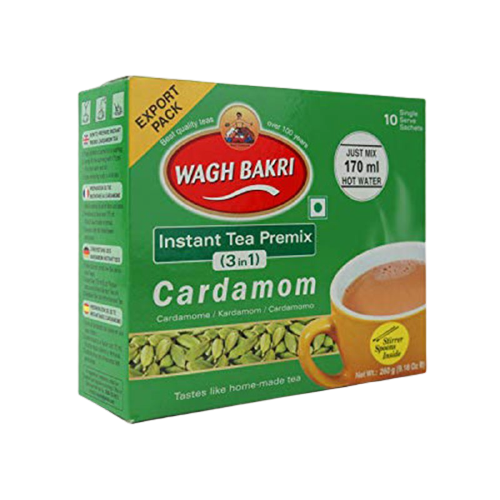 Wagh Bakri Kořeněný Čaj instantní s příchutí Kardamomu (140g)