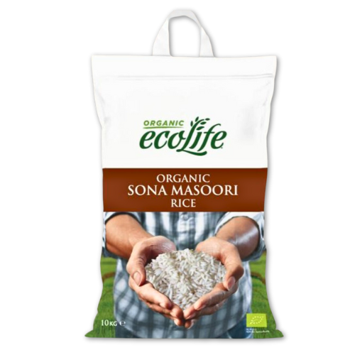 Eco Life Organic Sona Masoor Rýže (10 kg)