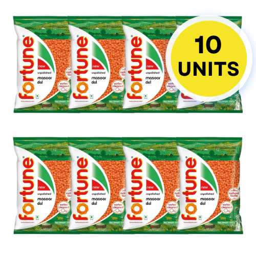 Fortune Red Lentils / Masoor Split (Bundle of 10 x 500g) - 5kg