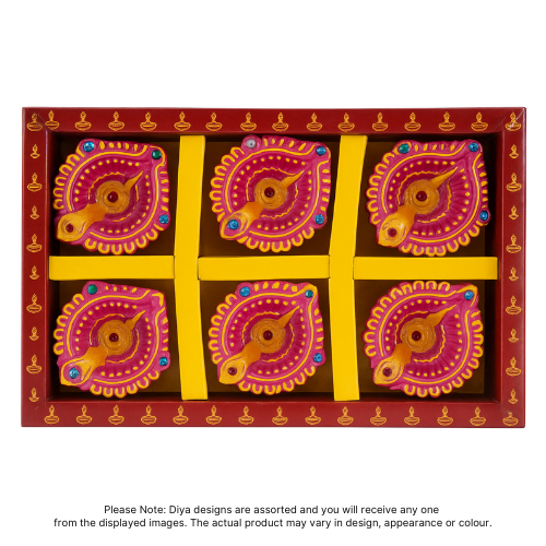 Fancy Diwali / Olejové lampy - malé (Balení 6 ks) - [D105] (1 ks)