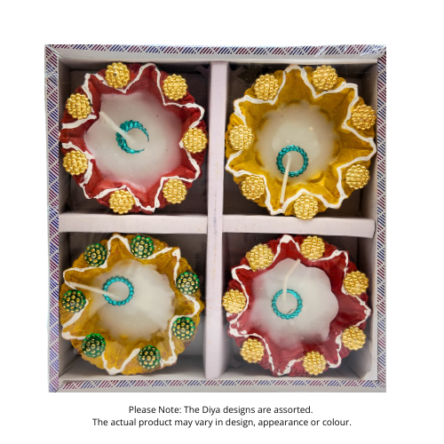 Fancy Diwali / Lampy s voskem - velké (Balení 4 ks) - (D36) (1 ks)