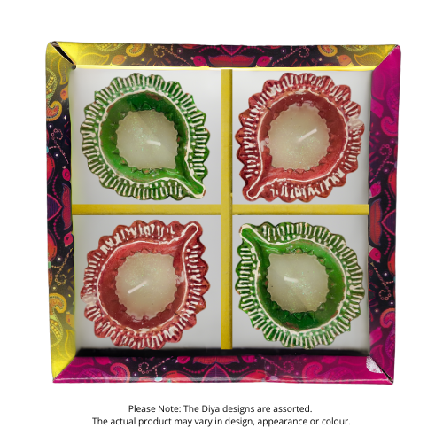 Fancy Diwali / Deepavali Wax Diya Big (Pack of 4) - (D36) (1pc)